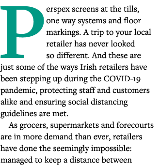 Perspex screens at the tills, one way systems and floor markings  A trip to your local retailer has never looked so d   