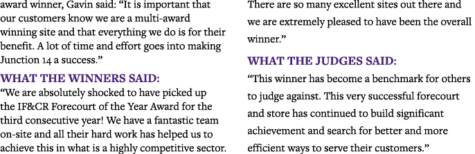 award winner, Gavin said:  It is important that our customers know we are a multi-award winning site and that everyth   