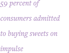 59 percent of consumers admitted to buying sweets on impulse
