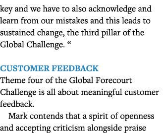 key and we have to also acknowledge and learn from our mistakes and this leads to sustained change, the third pillar    