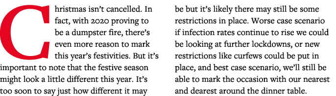 Christmas isn t cancelled  In fact, with 2020 proving to be a dumpster fire, there s even more reason to mark this ye   