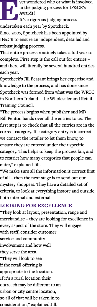 Ever wondered who or what is involved in the judging process for IF&CR s Awards  It s a rigorous judging process unde   