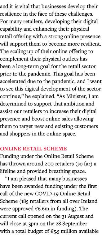 and it is vital that businesses develop their resilience in the face of these challenges  For many retailers, develop   