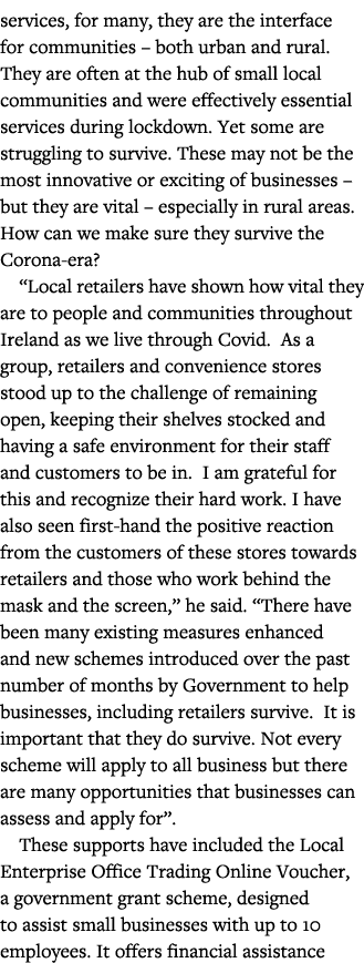services, for many, they are the interface for communities   both urban and rural  They are often at the hub of small   