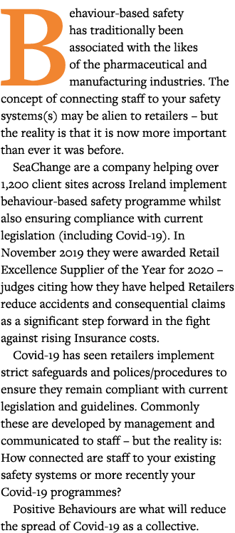Behaviour-based safety has traditionally been associated with the likes of the pharmaceutical and manufacturing indus   