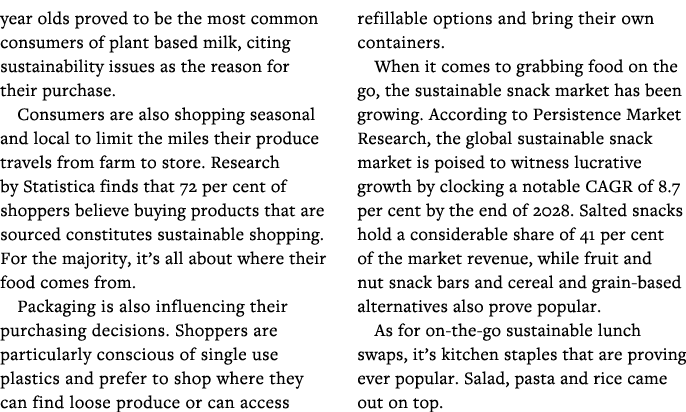 year olds proved to be the most common consumers of plant based milk, citing sustainability issues as the reason for    