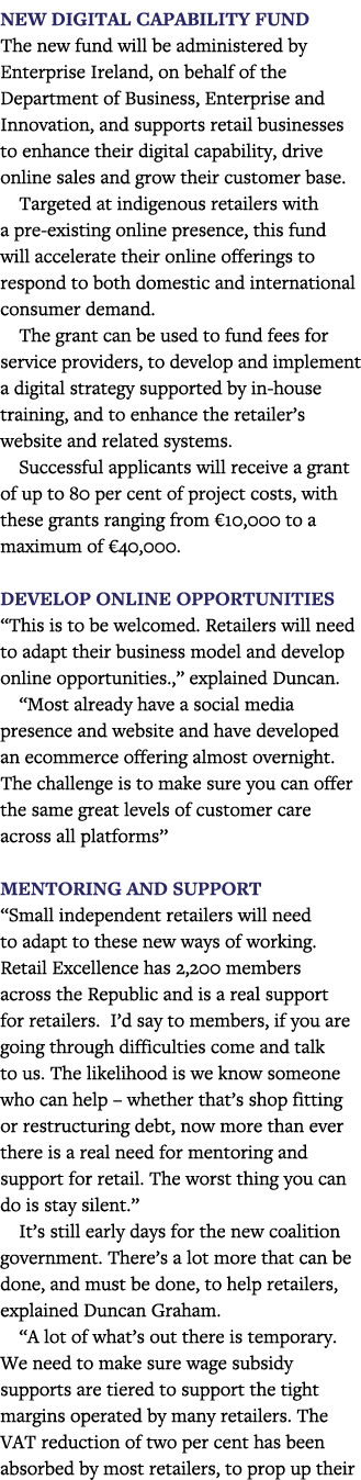 New digital capability fund The new fund will be administered by Enterprise Ireland, on behalf of the Department of B   