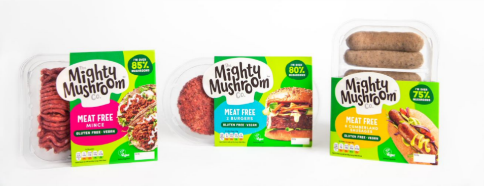 Mighty Mushroom Company introduces new meat free range – 85% mushroom