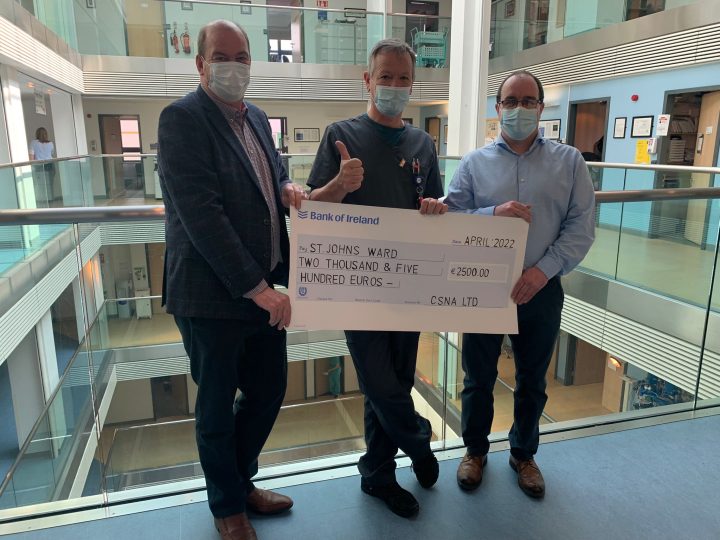 CSNA presents cheque for €2,500 To Crumlin Children’s Hospital