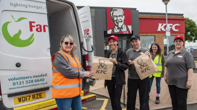 KFC teams up with FareShare for national food redistribution scheme
