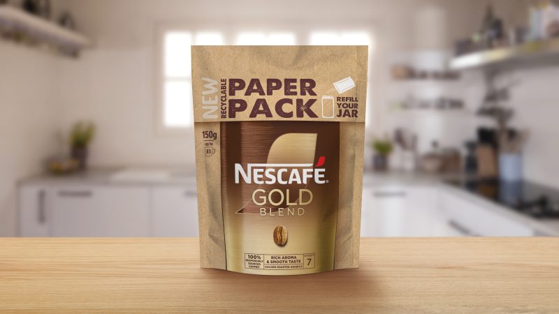 Nescafé launches fully recyclable paper refill pack for Nescafé Gold Blend in Ireland