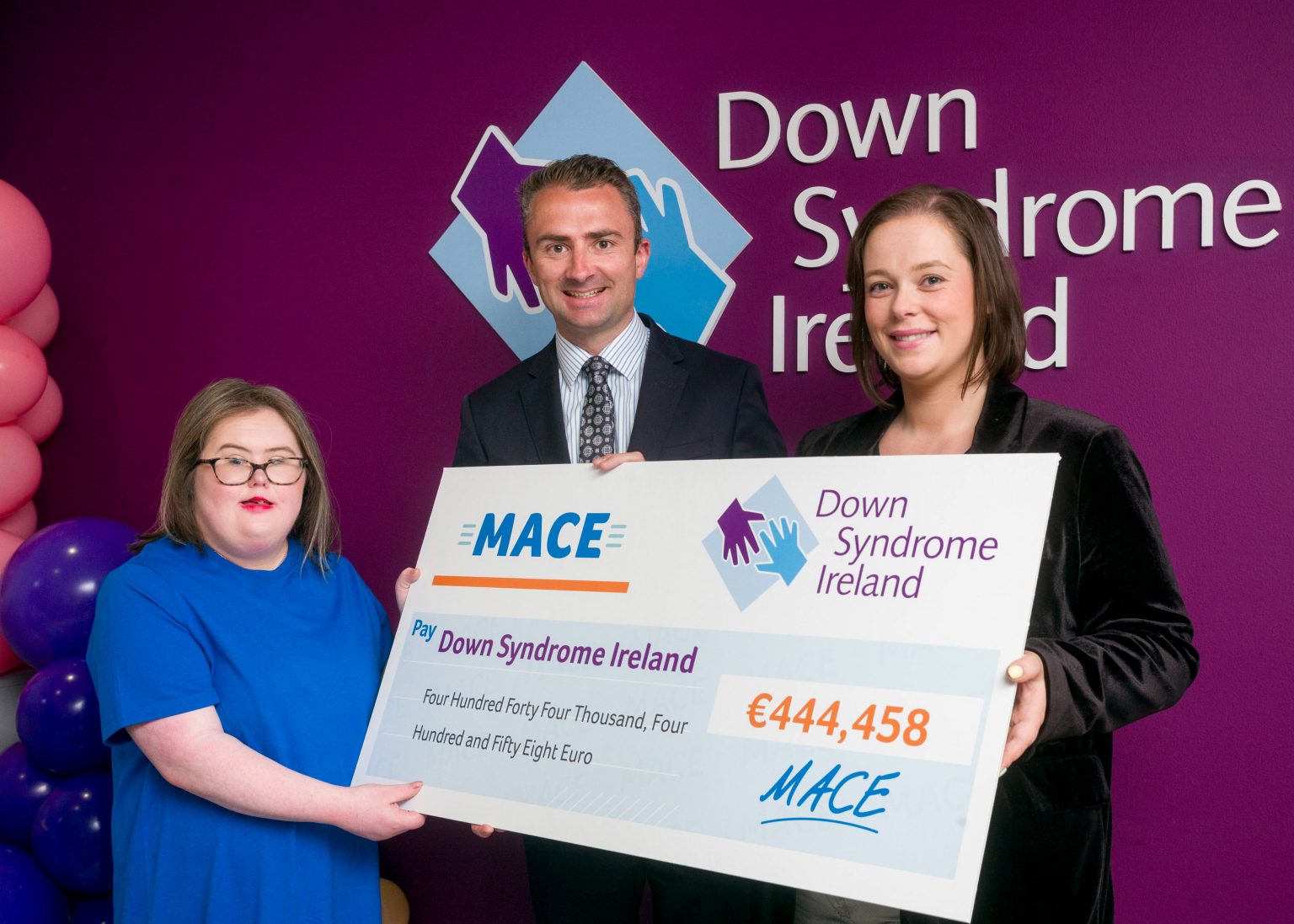 MACE retailers present €444,448 to Down Syndrome Ireland