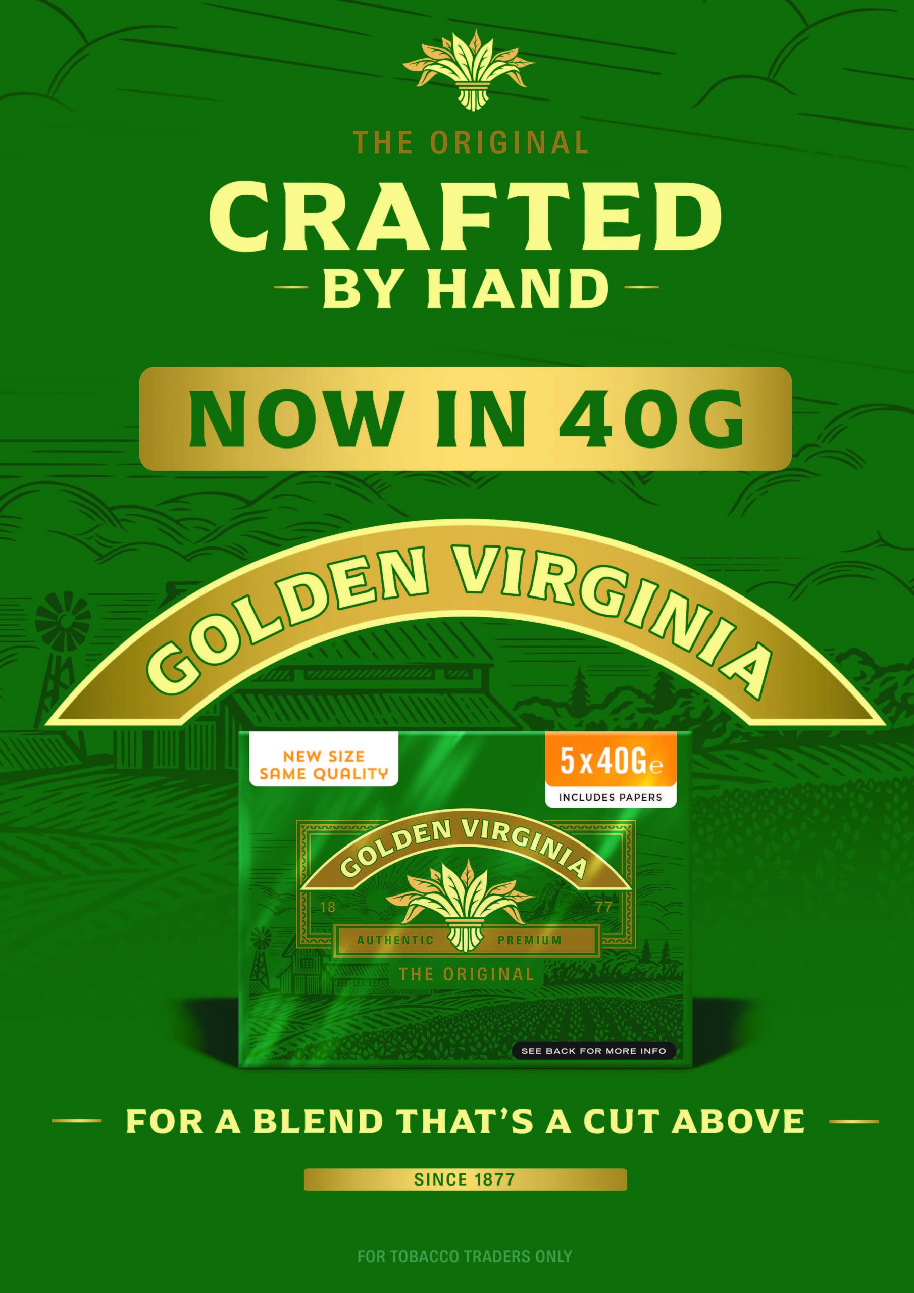 Golden Virginia Original Strikes Cost/Value Balance with New 40g Pouch                                                         